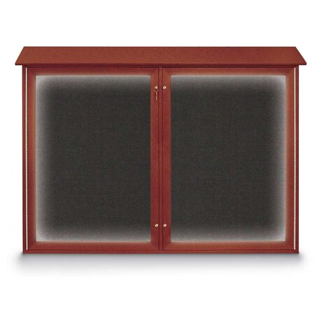 United Visual Products Open Faced Traditional Rounded Corkboard UV645ARC-SATIN-CLOUD